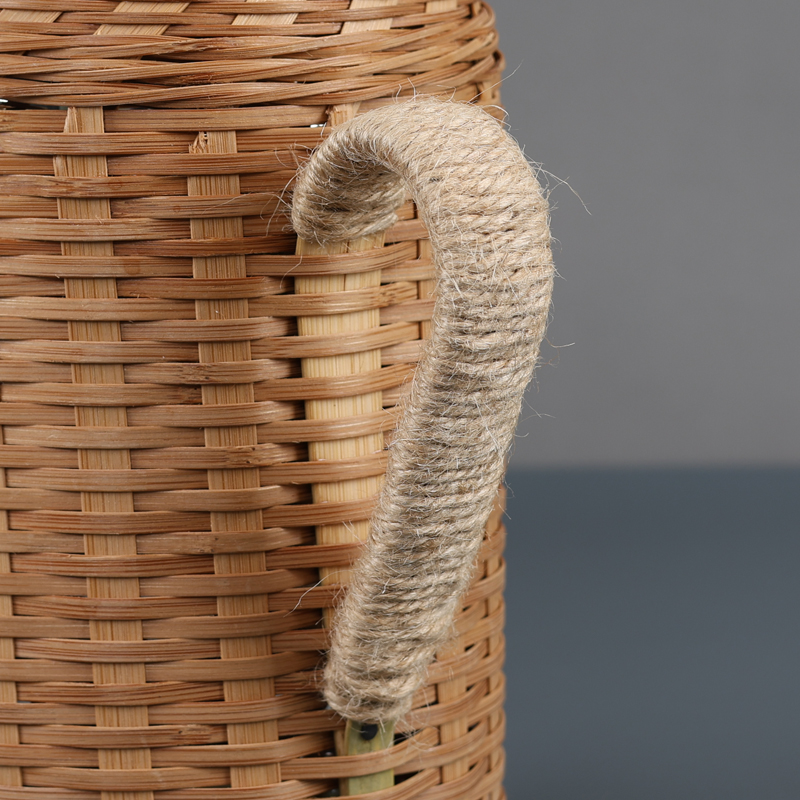 Rope-wrapped handle close-up